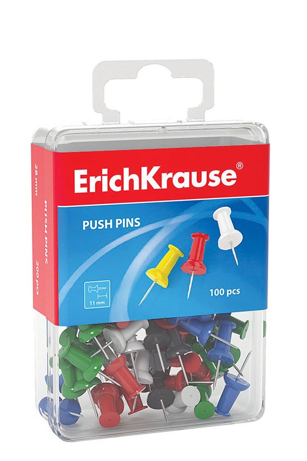 Pioneze panou pluta multicolore in display plastic, set 100 - imagine 3